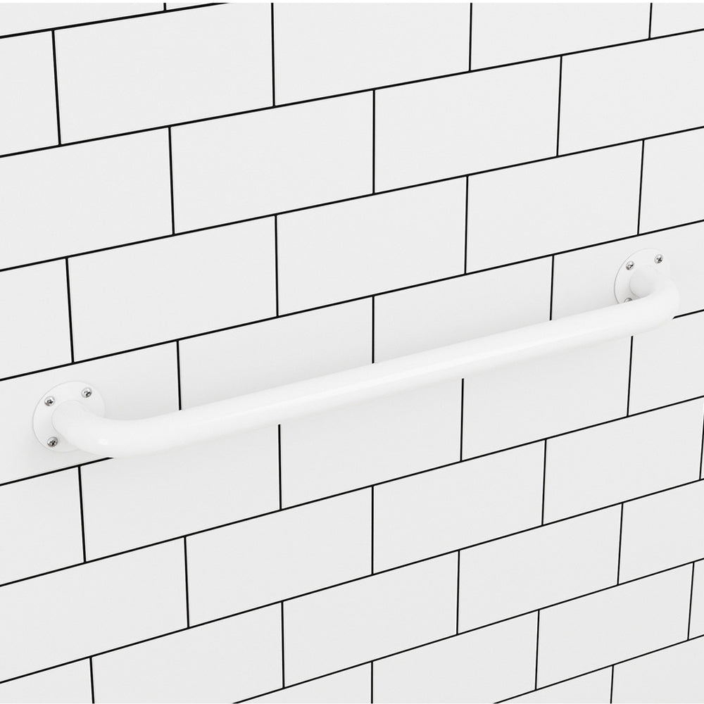 Evekare Exposed Flange Safety Grab Bathroom Wall Hand Rail/Pull Bar 600mm SS WHT — image 6