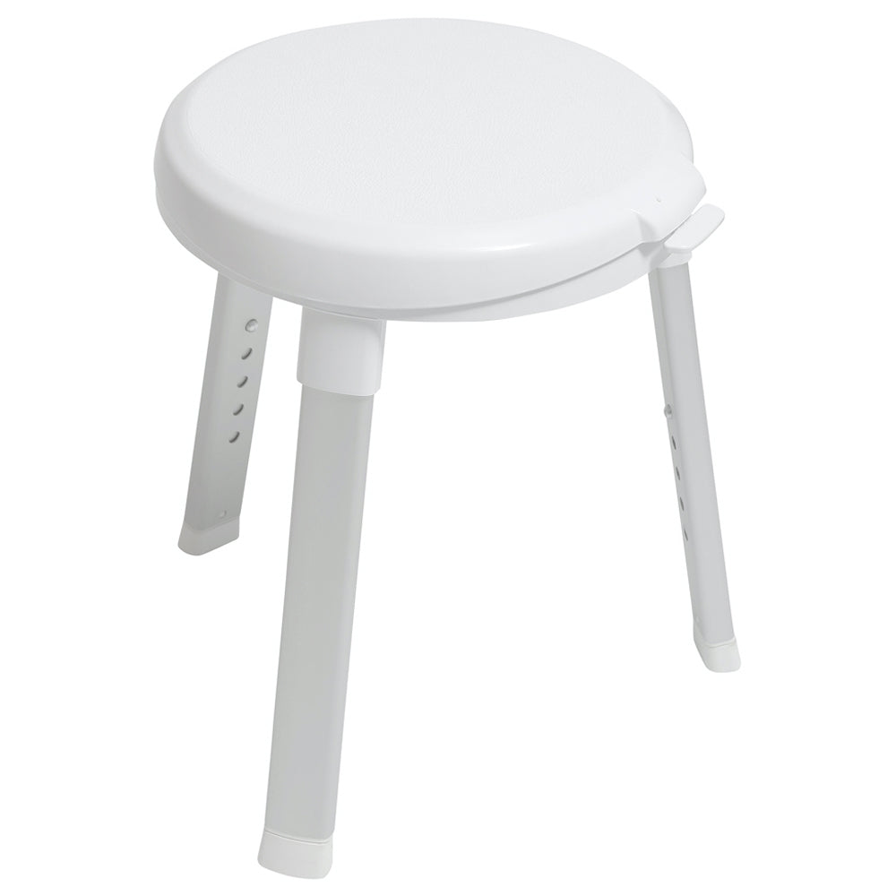 Evekare 33cm Deluxe Aged Adjustable Rotating Bath Stool Support Chair Stool WHT — image 3