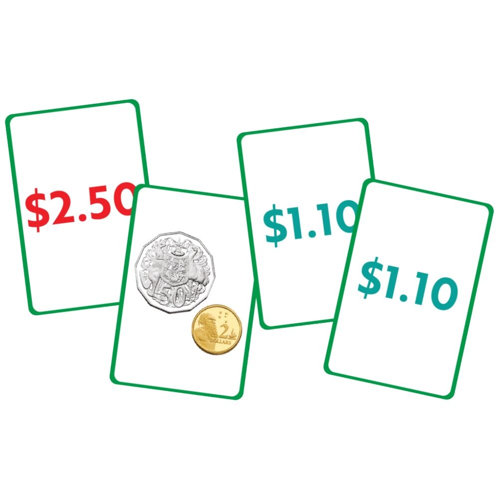Learning Can BE Fun 6y+ Australian Money Snap! 80 Cards Learn Values Kids Game — image 3