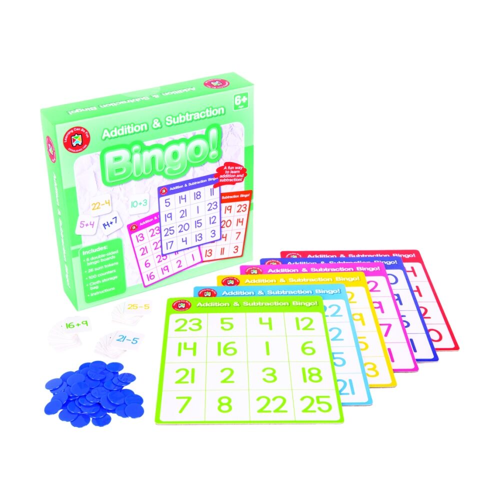Learning Can BE Fun 6y+ Addition & Subtraction Bingo Kids Arithmetic Game — image 2