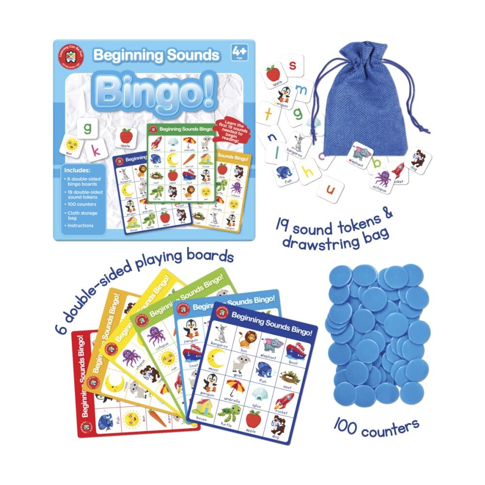 Learning Can BE Fun 6y+ Beginning Sounds Bingo Phonics Game Educational — image 3