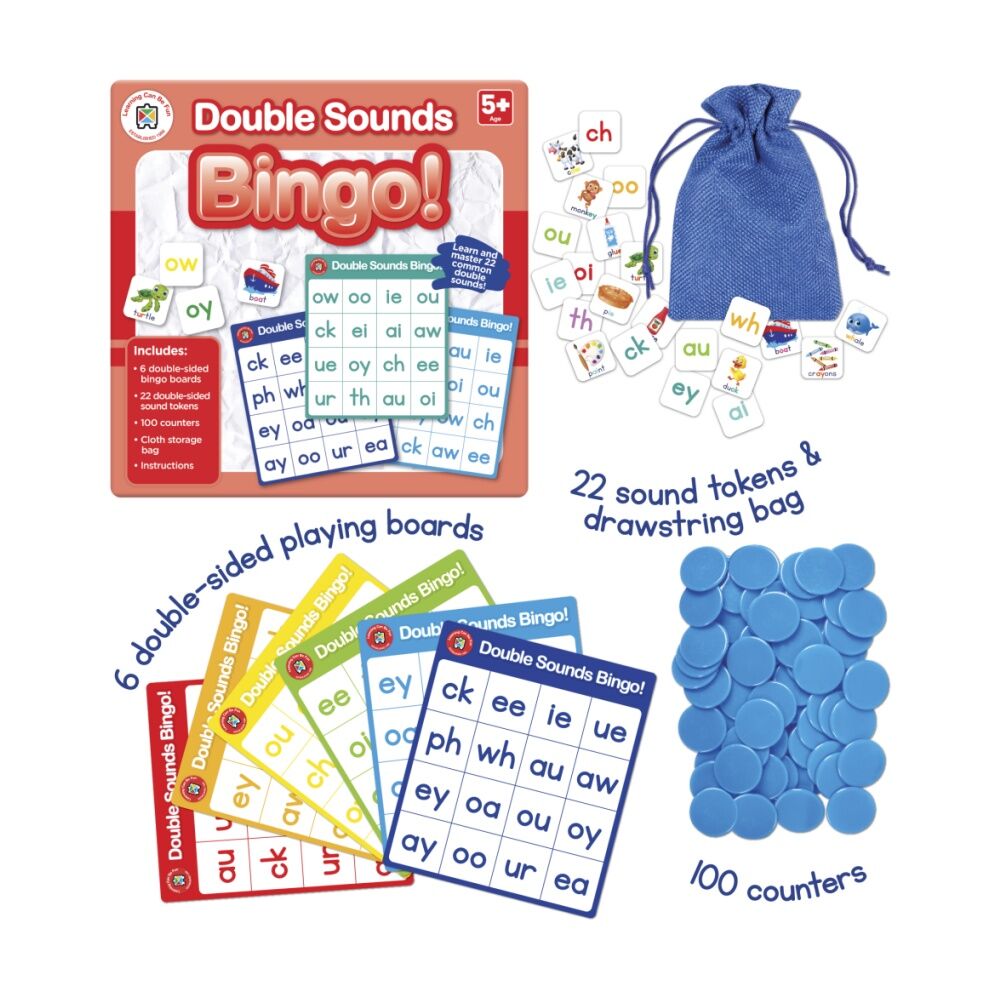 Learning Can BE Fun 5y+ Double Sounds Bingo Digraphs Phonics Game Educational — image 3