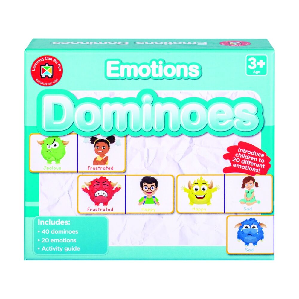 Learning Can BE Fun Emotions Dominoes Kids Early Education Game 3y+ (40 Pieces)
