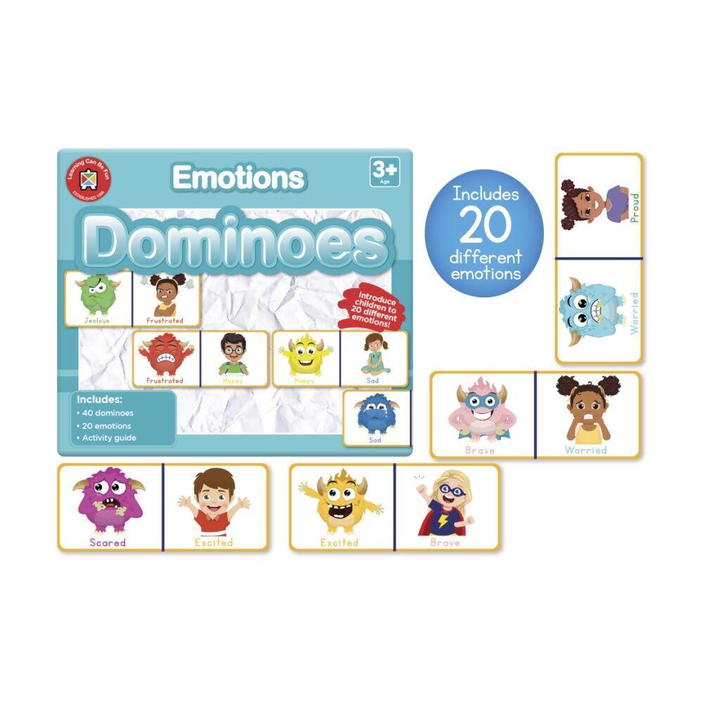 Learning Can BE Fun Emotions Dominoes Kids Early Education Game 3y+ (40 Pieces) — image 3