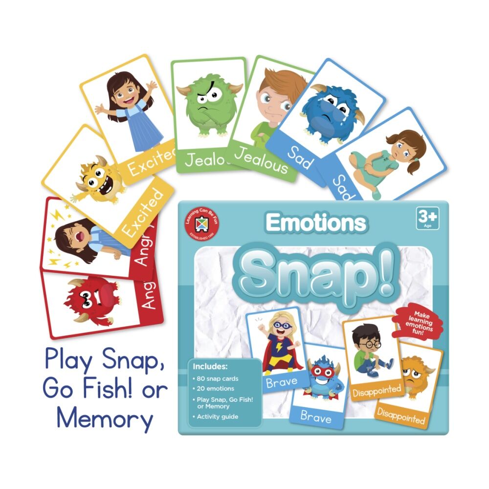 Learning Can BE Fun 3y+ Emotions Snap! 80 Cards Identify Feelings Kids Game — image 2