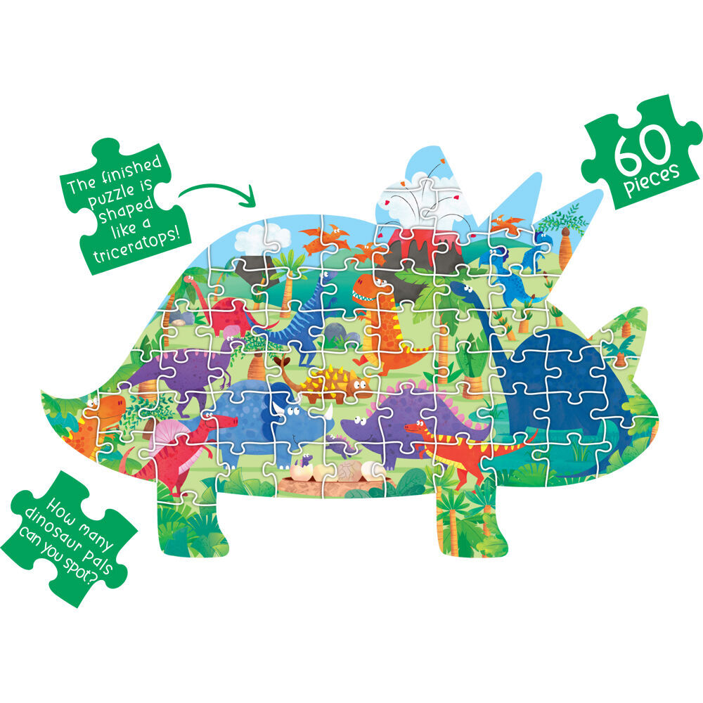 Learning Can BE Fun 60pc Learning Can Be Fun Kids Floor Puzzle Set Dinosaur Friends (2 Pack)