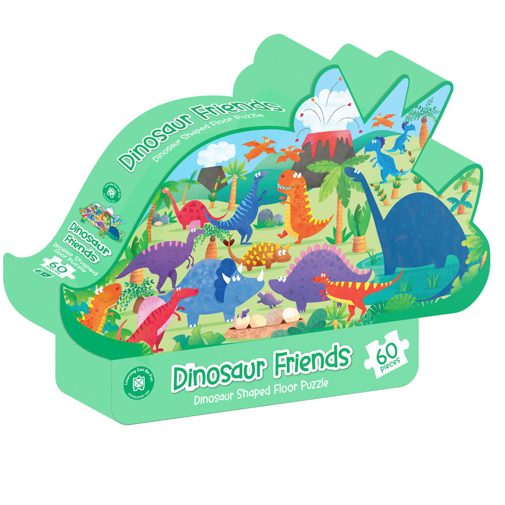 Learning Can BE Fun 60pc Learning Can Be Fun Kids Floor Puzzle Set Rainbow/Whale/Dinosaur (3 Pack) — image 4