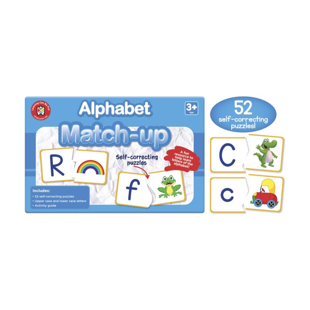 Learning Can BE Fun Alphabet Match-Up 52 Self Correcting Puzzles Kids 3y+ (3 Pack) — image 3