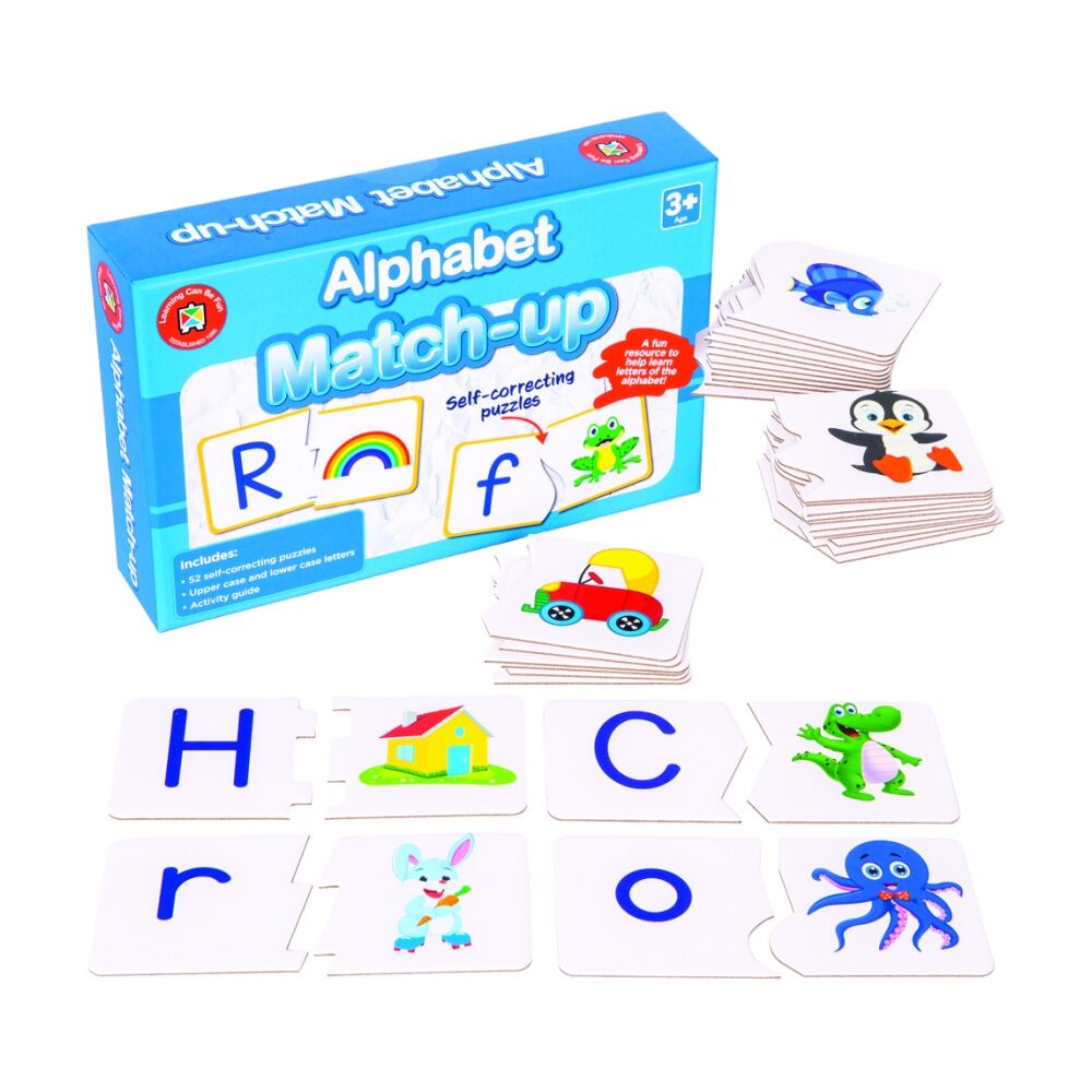 Learning Can BE Fun Alphabet Match-Up 52 Self Correcting Puzzles Kids 3y+ (3 Pack) — image 4