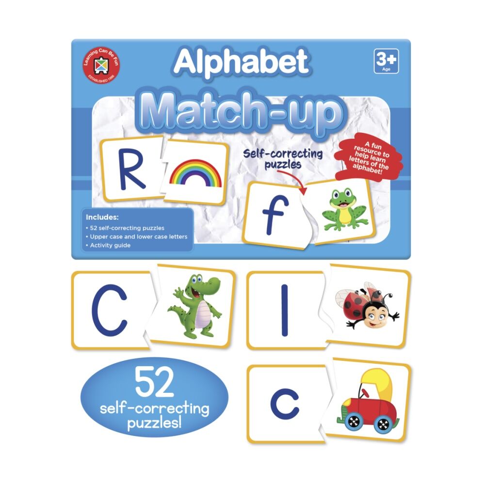 Learning Can BE Fun Alphabet Match-Up 52 Self Correcting Puzzles Kids 3y+ (3 Pack) — image 5