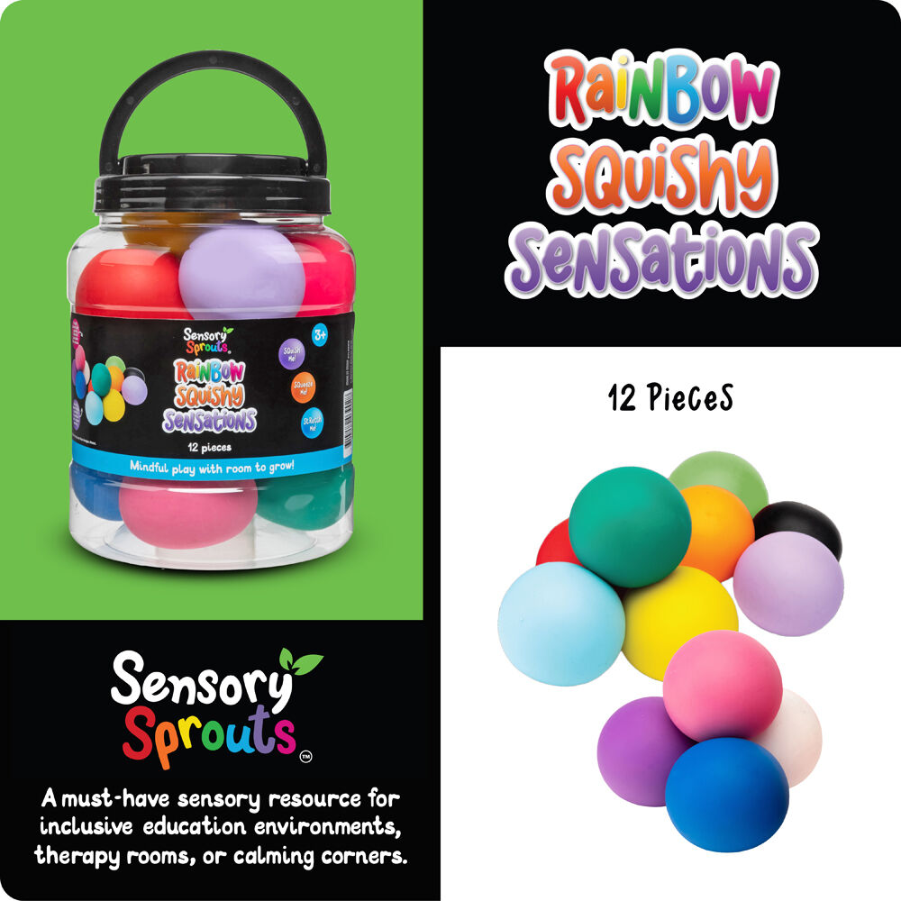 Sensory Sprouts Rainbow Squishy Sensations Jar Kids Toy Multicoloured (12 Pieces) — image 2