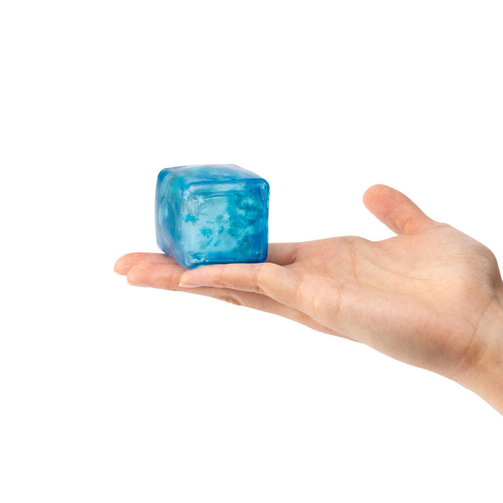 Sensory Sprouts Snowflake Filled Jelly Fidget Cube Kids Toy Blue (6 Pack) — image 4