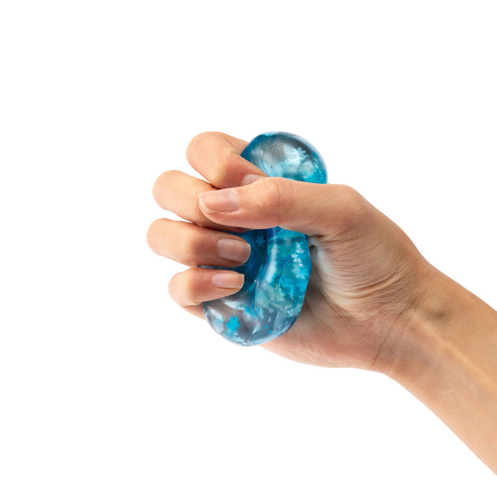 Sensory Sprouts Snowflake Filled Jelly Fidget Cube Kids Toy Blue (6 Pack) — image 5