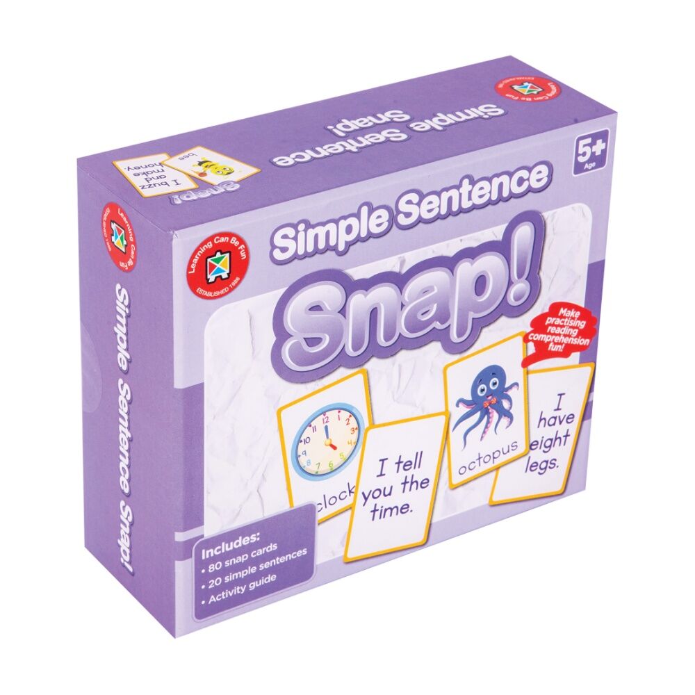 Learning Can BE Fun 5y+ Simple Sentence Snap! 80 Cards Reading/Learning Game — image 5