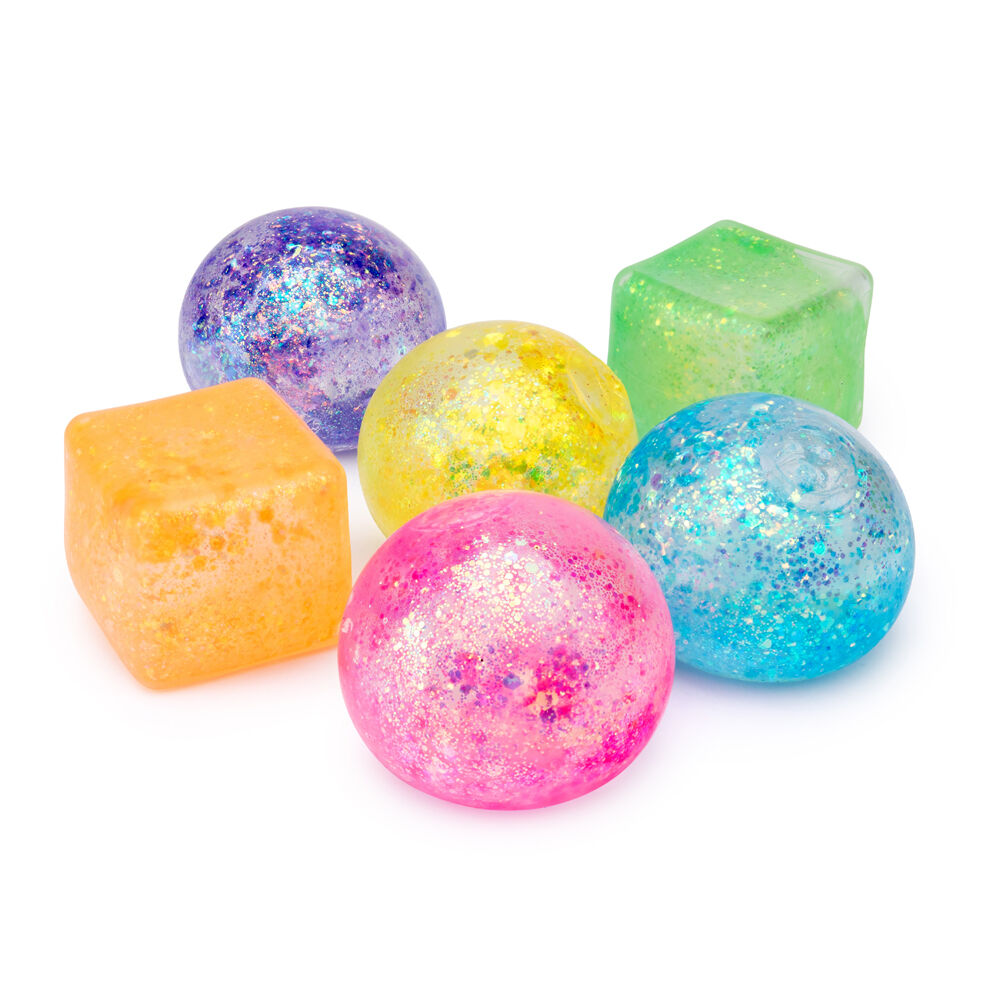 Sensory Sprouts Stretch & Sparkle Shapes Jar Kids Toy Multicoloured (12 Pieces) — image 5