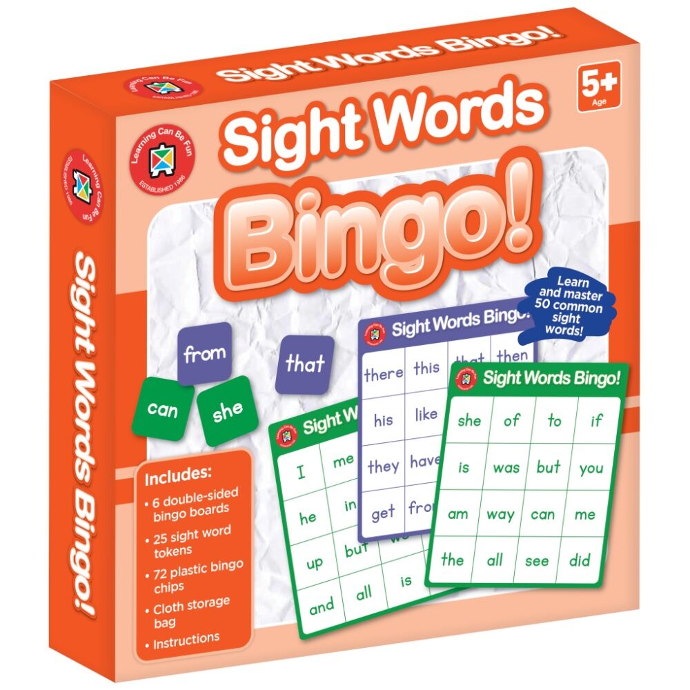 Learning Can BE Fun 5y+ Sight Words Bingo Kids Reading Word Recognition Game — image 4
