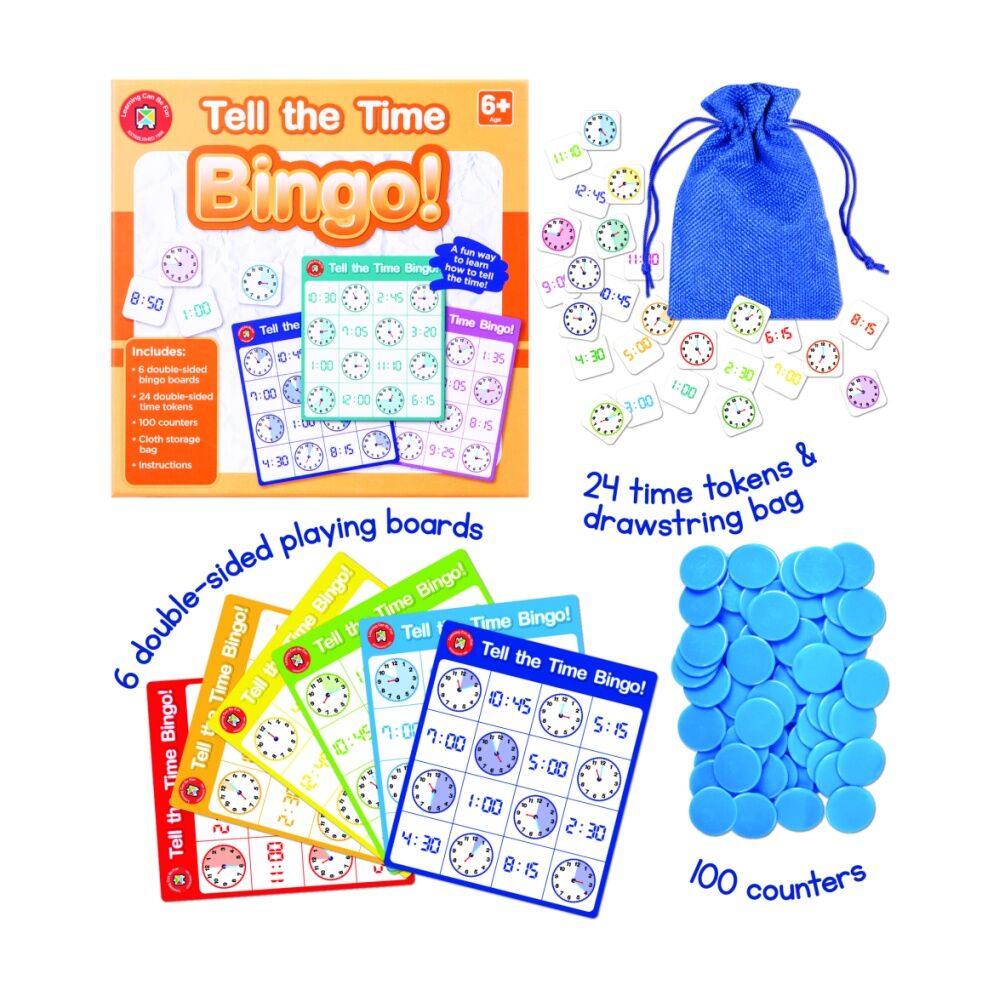 Learning Can BE Fun 6y+ Tell The Time Bingo Analogue & Digital Clock Game — image 3