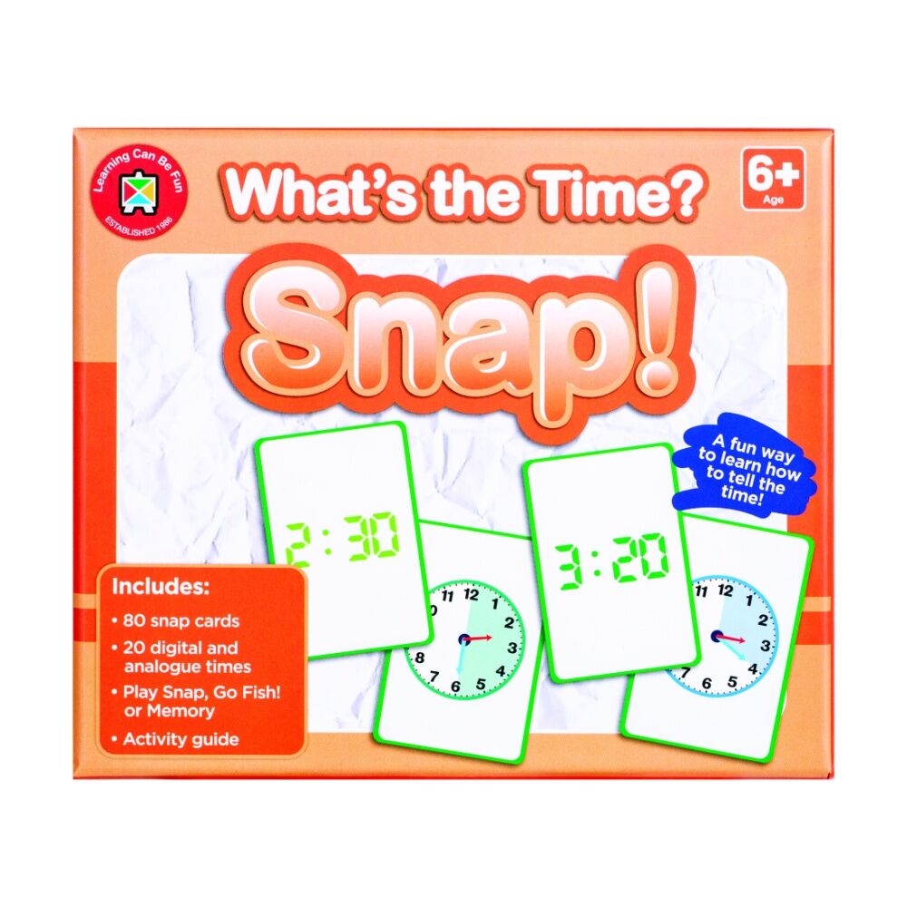 Learning Can BE Fun 6y+ What's The Time Snap! 80 Cards Digital/Analogue Game