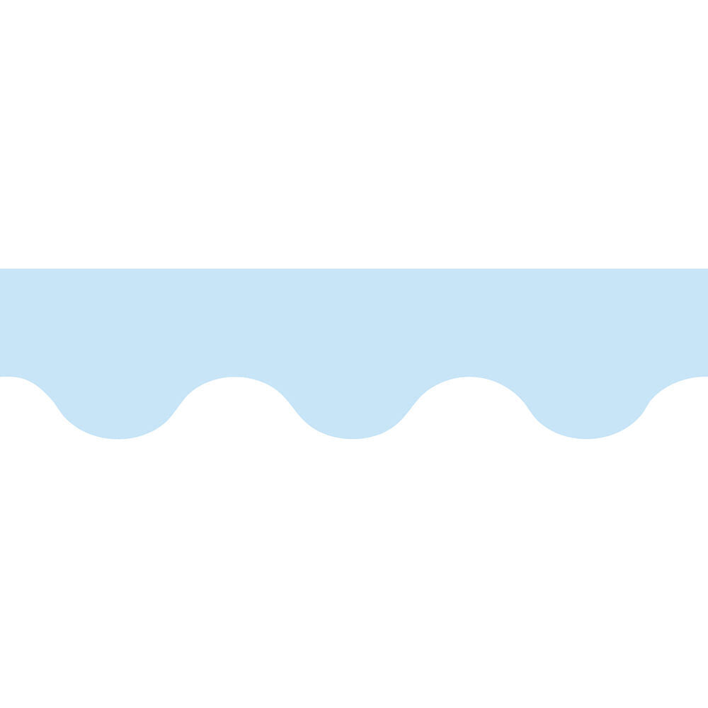 Learning Can BE Fun Growing Minds Sky Blue Rolled Scallop Border 6.5x15.2cm (6 Pack) — image 2