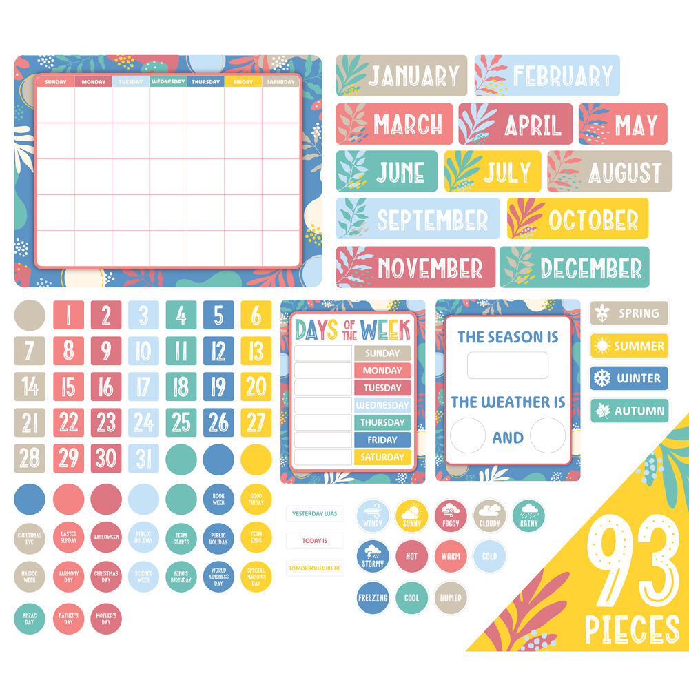 Learning Can BE Fun Calendar Bulletin Board Set Growing Minds (93 Pieces) — image 2