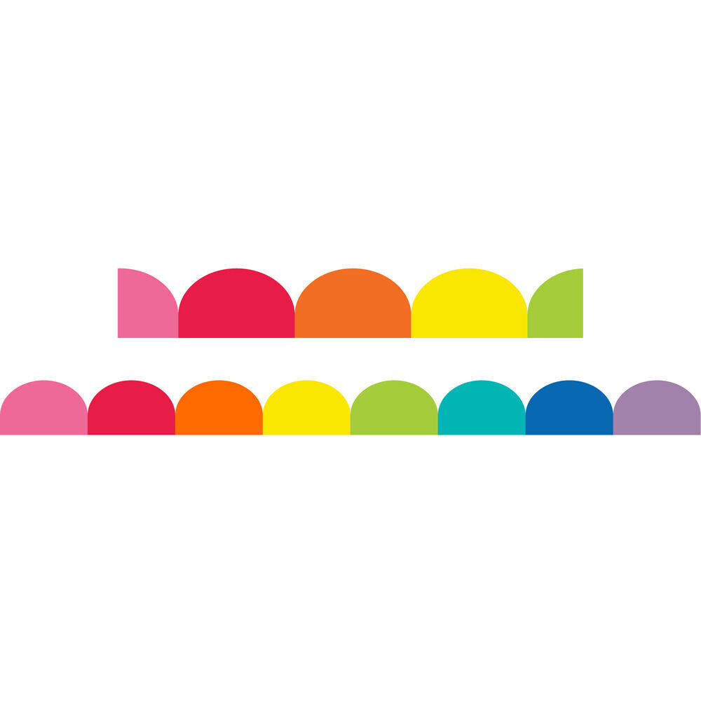 Learning Can BE Fun 12pc Learning Can Be Fun Giggle & Grow Rainbow Scalloped Border Pack 90 x 7cm (8 Pack) — image 4