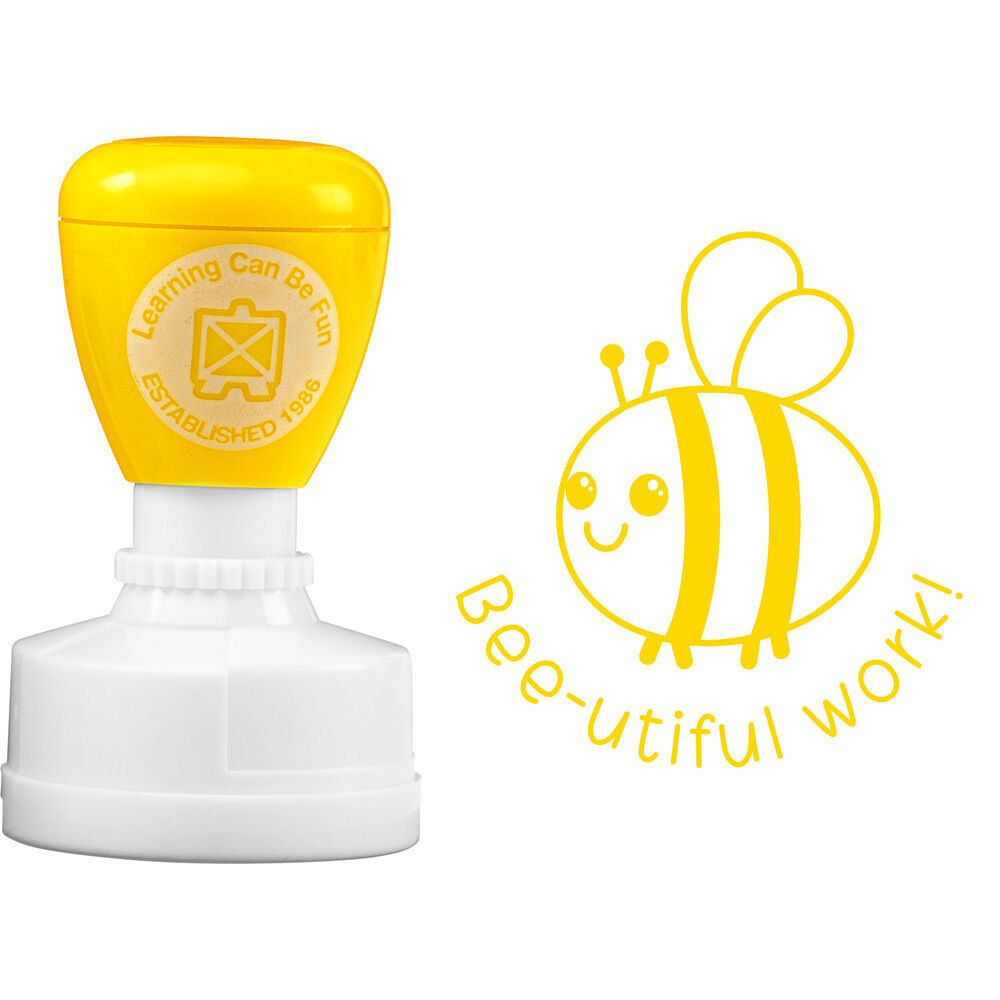 Learning Can BE Fun Bee-utiful Work Self-Inking Merit Stamp Yellow (6 Pack) — image 4