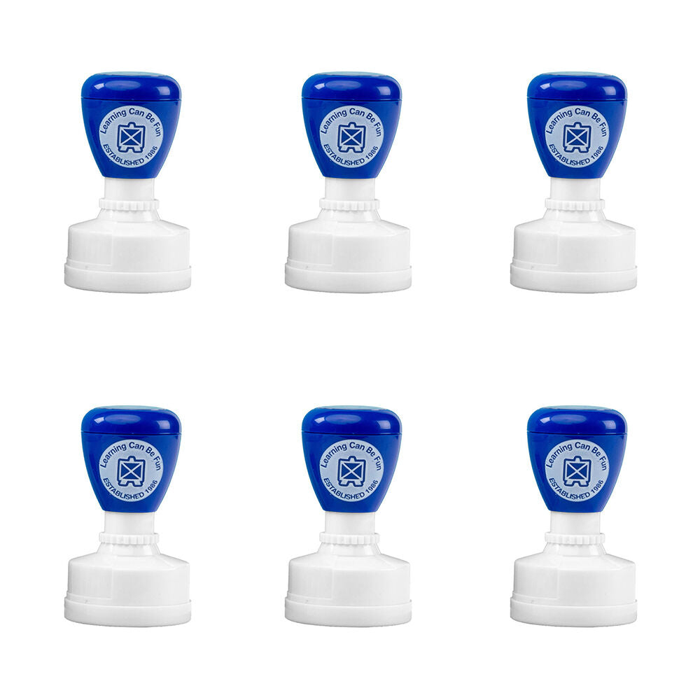 Learning Can BE Fun Roar-Some Teacher Self-Inking Merit Stamp Blue (6 Pack)