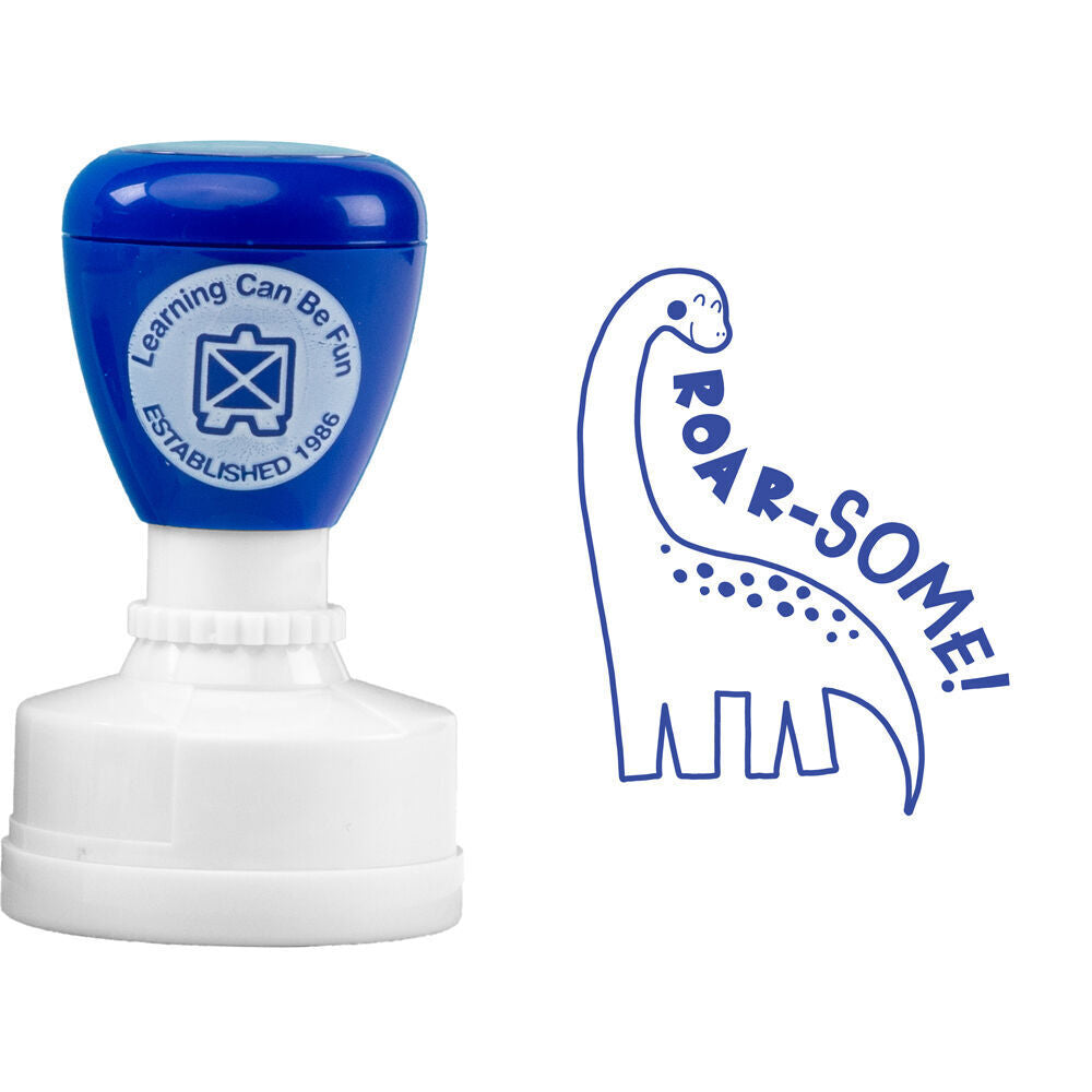 Learning Can BE Fun Roar-Some Teacher Self-Inking Merit Stamp Blue (6 Pack) — image 4