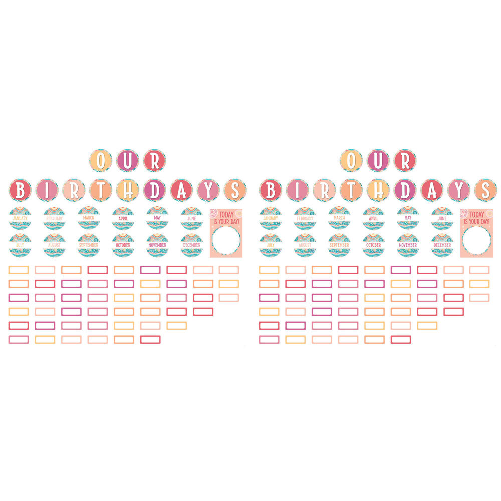 Learning Can BE Fun 73pc Learning Can Be Fun Birthday Bulletin Board Set Sacred Country (2 Pack)