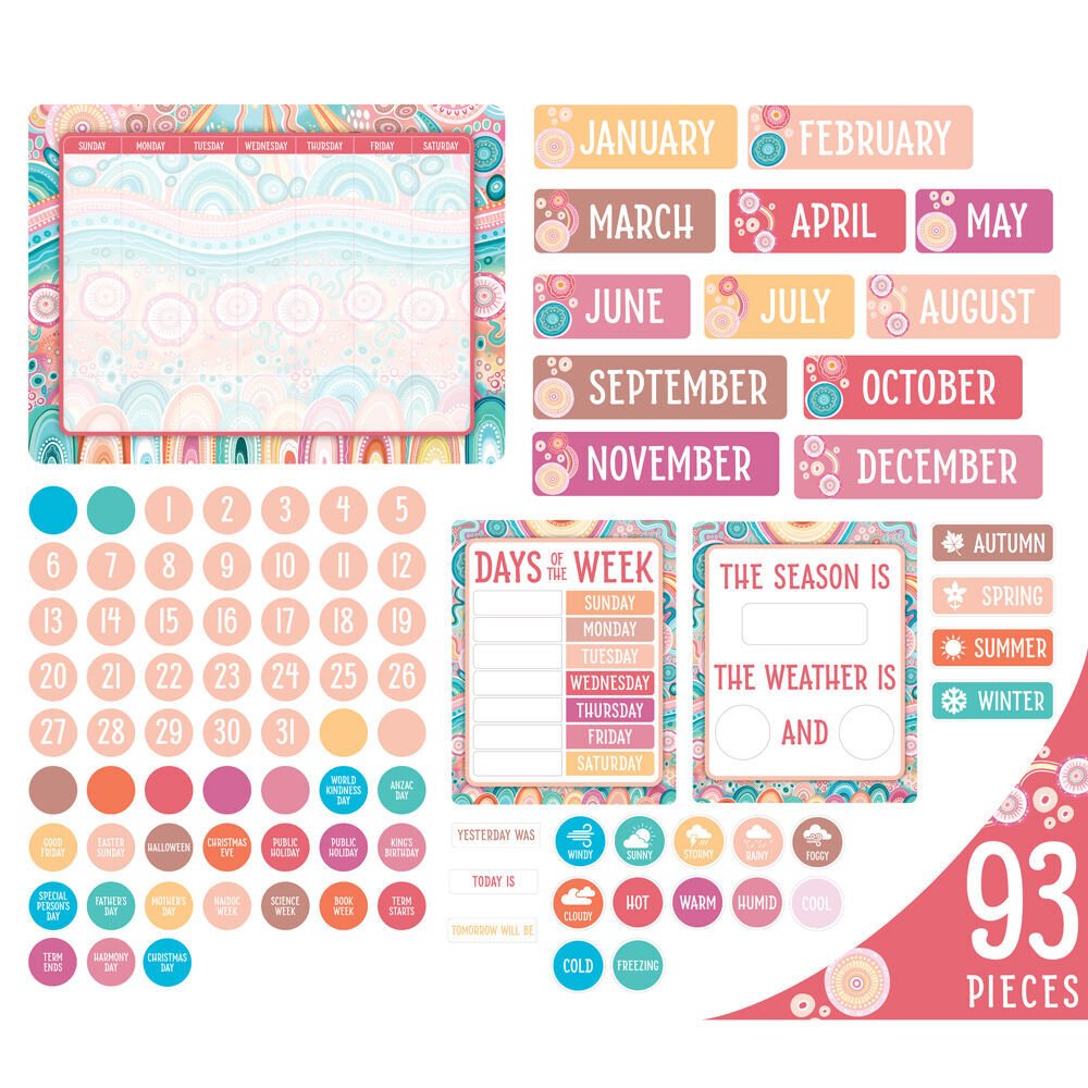 Learning Can BE Fun 93pc Learning Can Be Fun Calendar Bulletin Board Set Sacred Country (2 Pack) — image 3