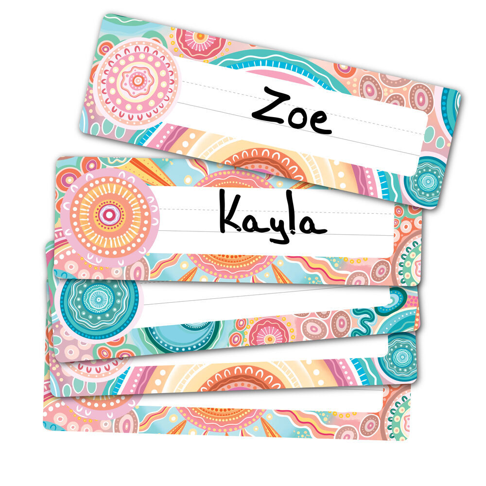 Learning Can BE Fun 30pc Learning Can Be Fun Sacred Country Adhesive Name Plates 24x8cm (3 Pack) — image 2