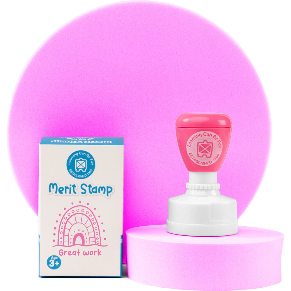 Learning Can BE Fun Sacred Country Sandhill Self-Inking Merit Stamp Pink (6 Pack) — image 3