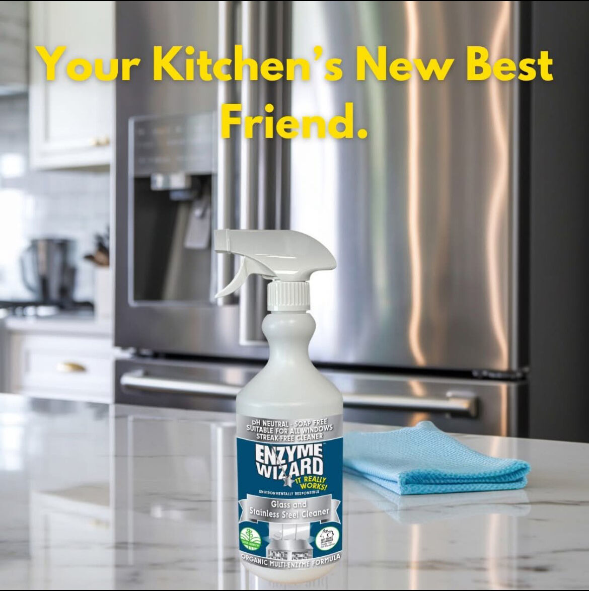 Enzyme Wizard Nonstreak Bathroom Window Glass Kitchen Stainless Steel Cleaner — image 3