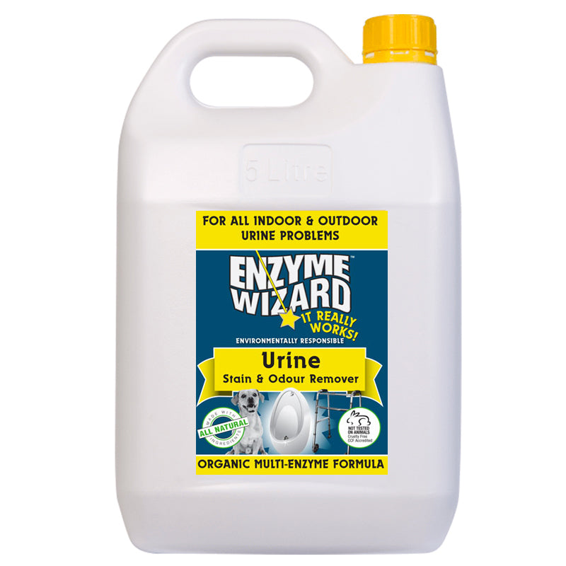 Enzyme Wizard 5L Pet/Dog/Cat Human Urine Stain/Odour Remover Deodoriser Cleaner
