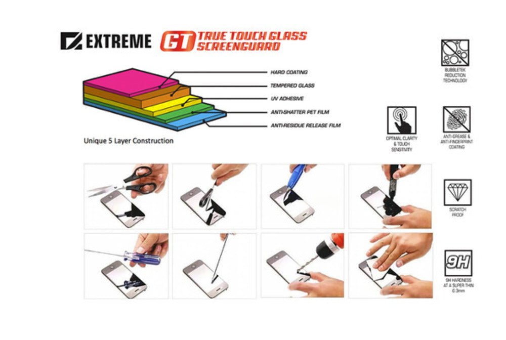 Extreme Tough 0.3 Tempered Glass Screen Protector Guard for Samsung Galaxy Note 4 White — image 2