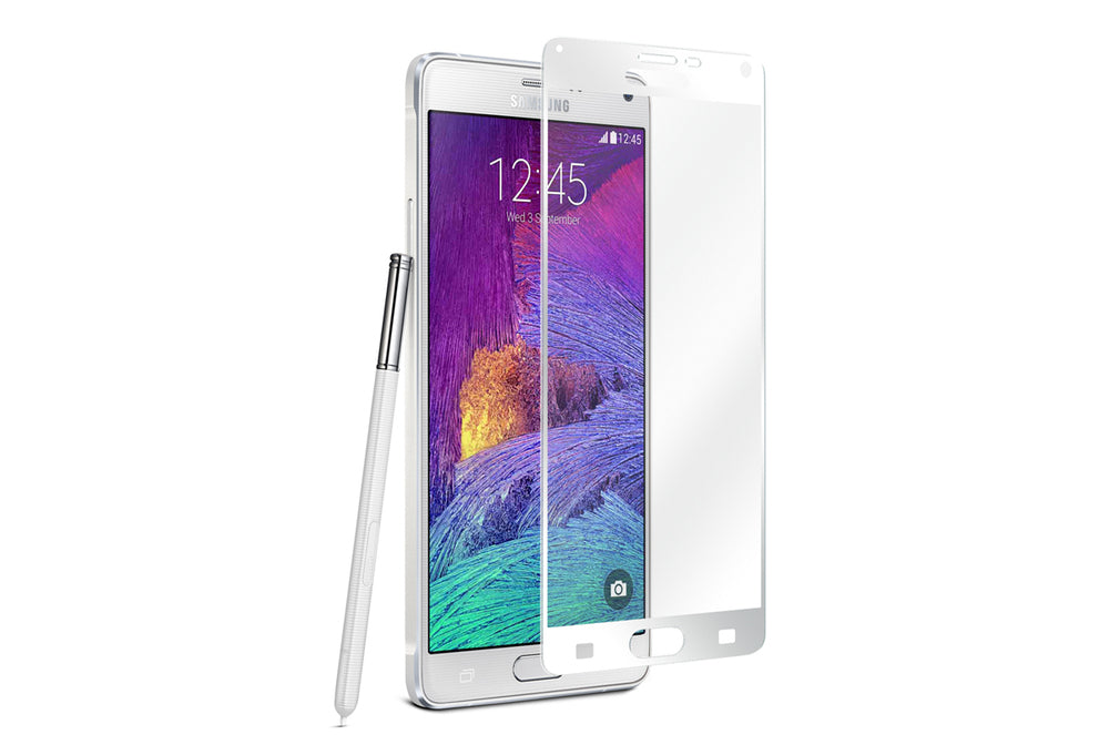 Extreme Tough 0.3 Tempered Glass Screen Protector Guard for Samsung Galaxy Note 4 White
