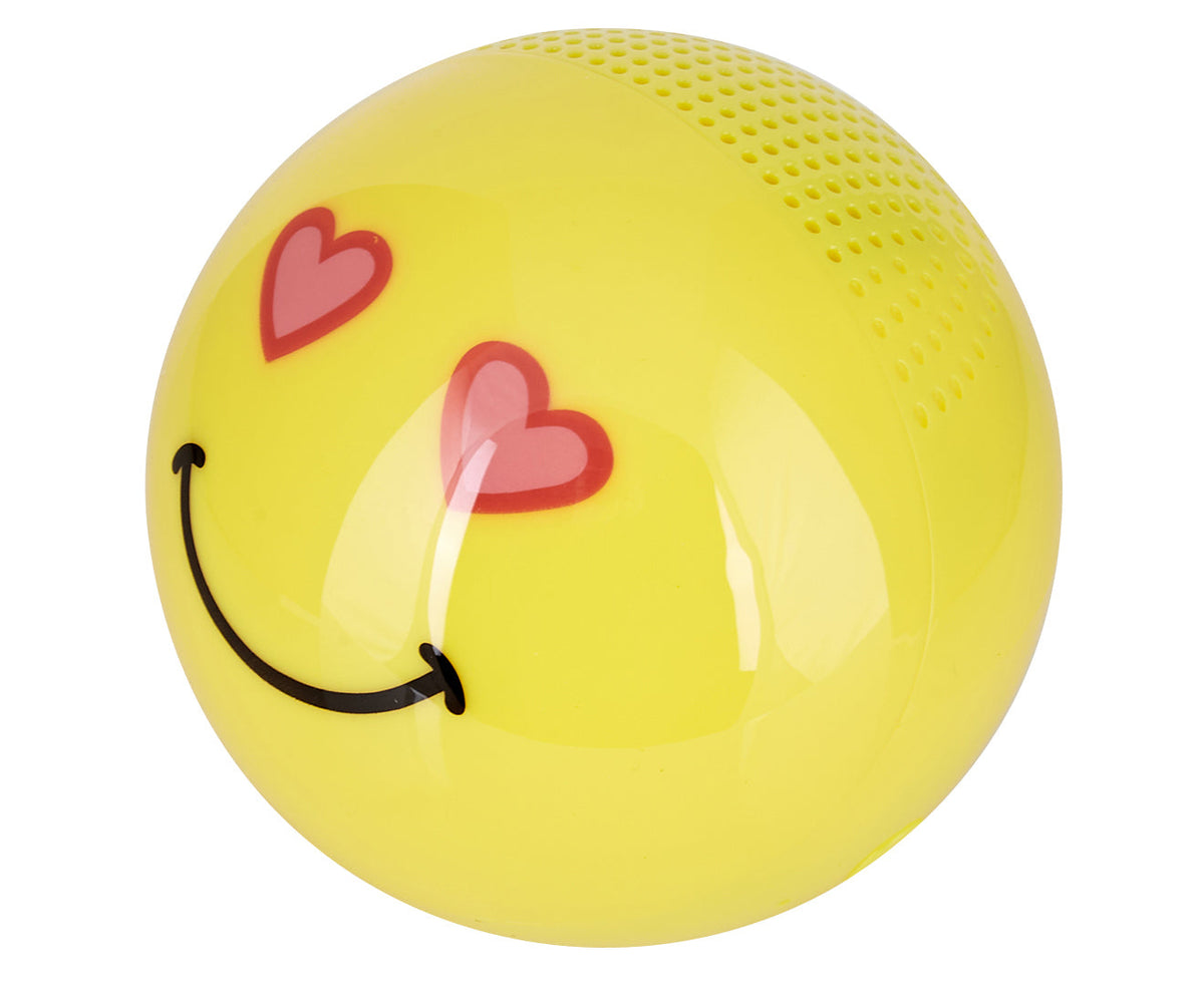 Carter Emoticon Audio Portable Wireless USB Bluetooth Speaker Heart Eyes Yellow — image 2
