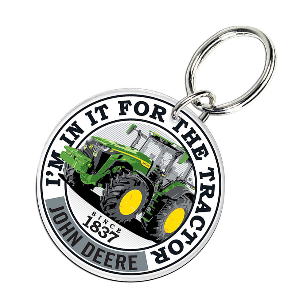 John Deere Custom Shape Key Ring Graphic Premium Acrylic Keyring — image 2