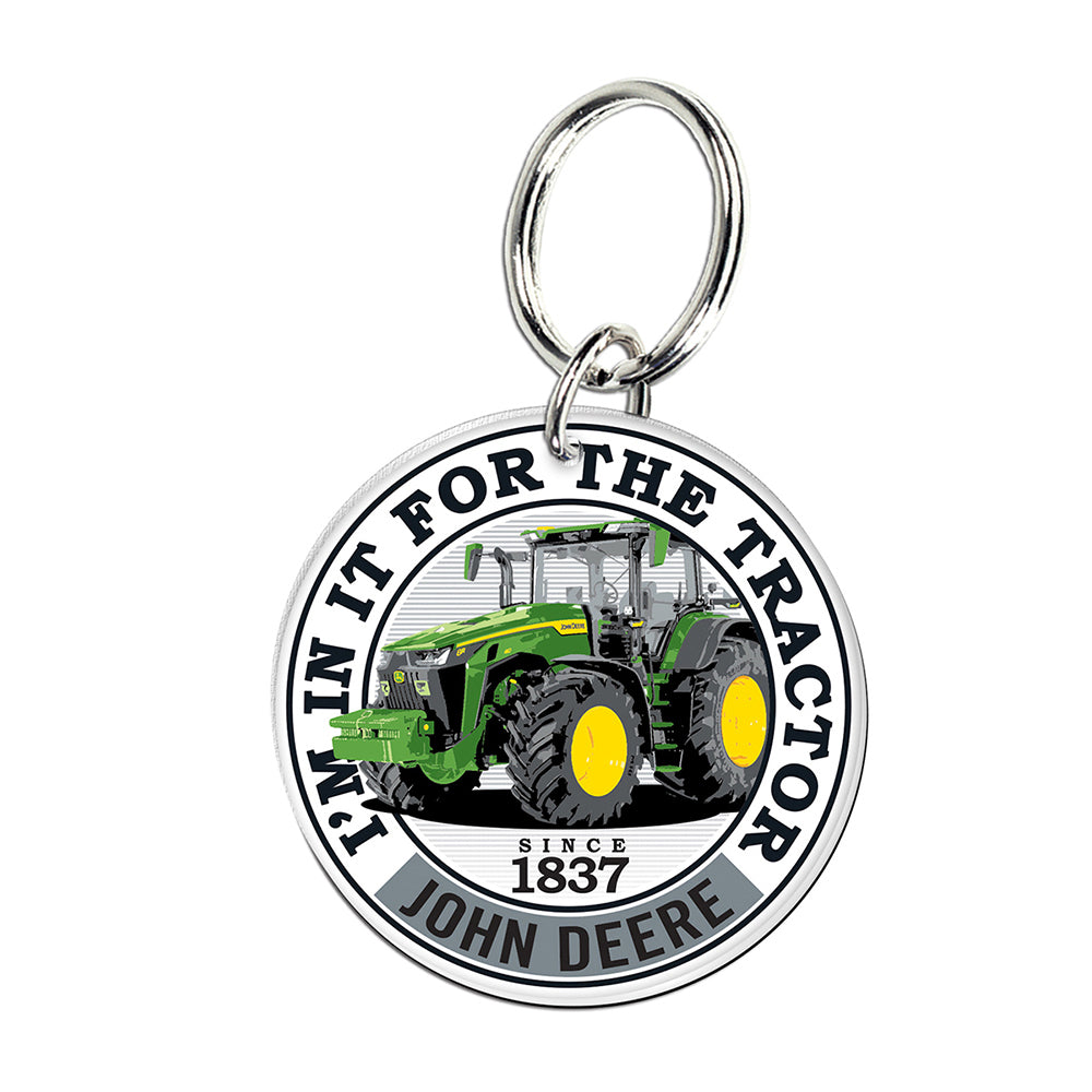 John Deere Custom Shape Key Ring Graphic Premium Acrylic Keyring