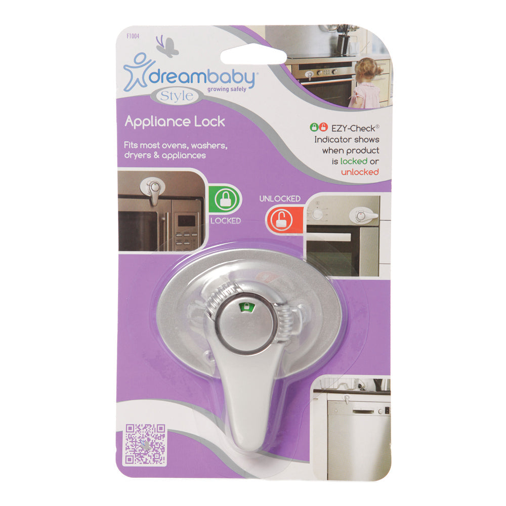 Dreambaby Ezy-Check Baby Safety Swivel Appliance/Oven/Microwave Lock Silver 9cm