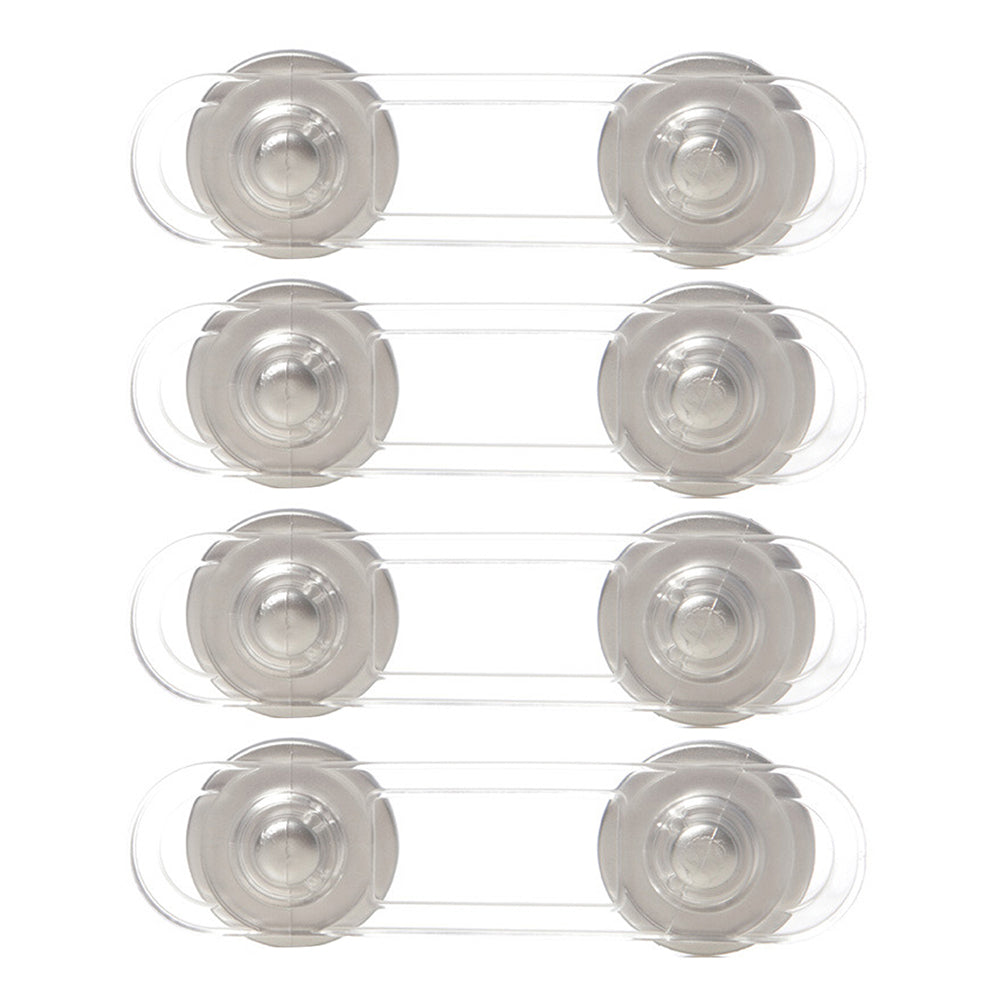 Dreambaby Mini Multi-Purpose Cabinet Latches Baby Safety Lock Silver 12cm (4 Pack)