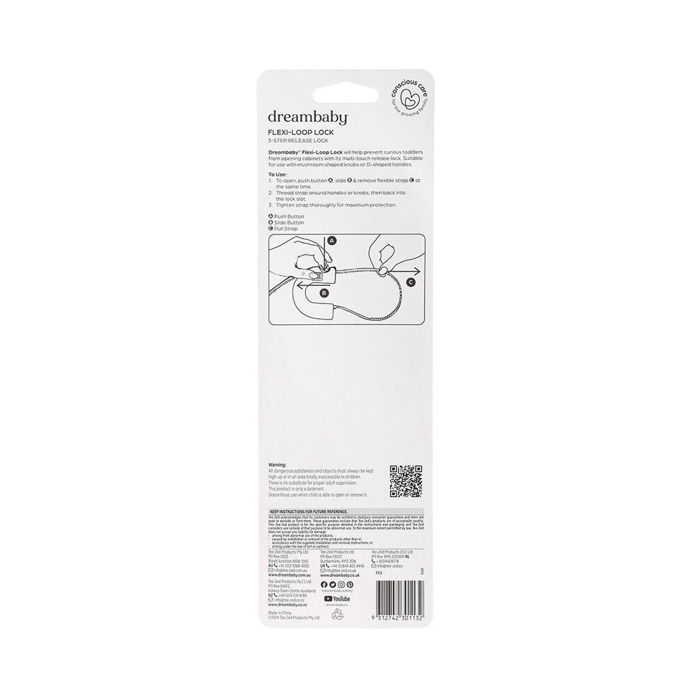 Dreambaby Safety/Protection Flexible Loop Lock/Latch For Cabinet/Cupboards (3 Pack) — image 5