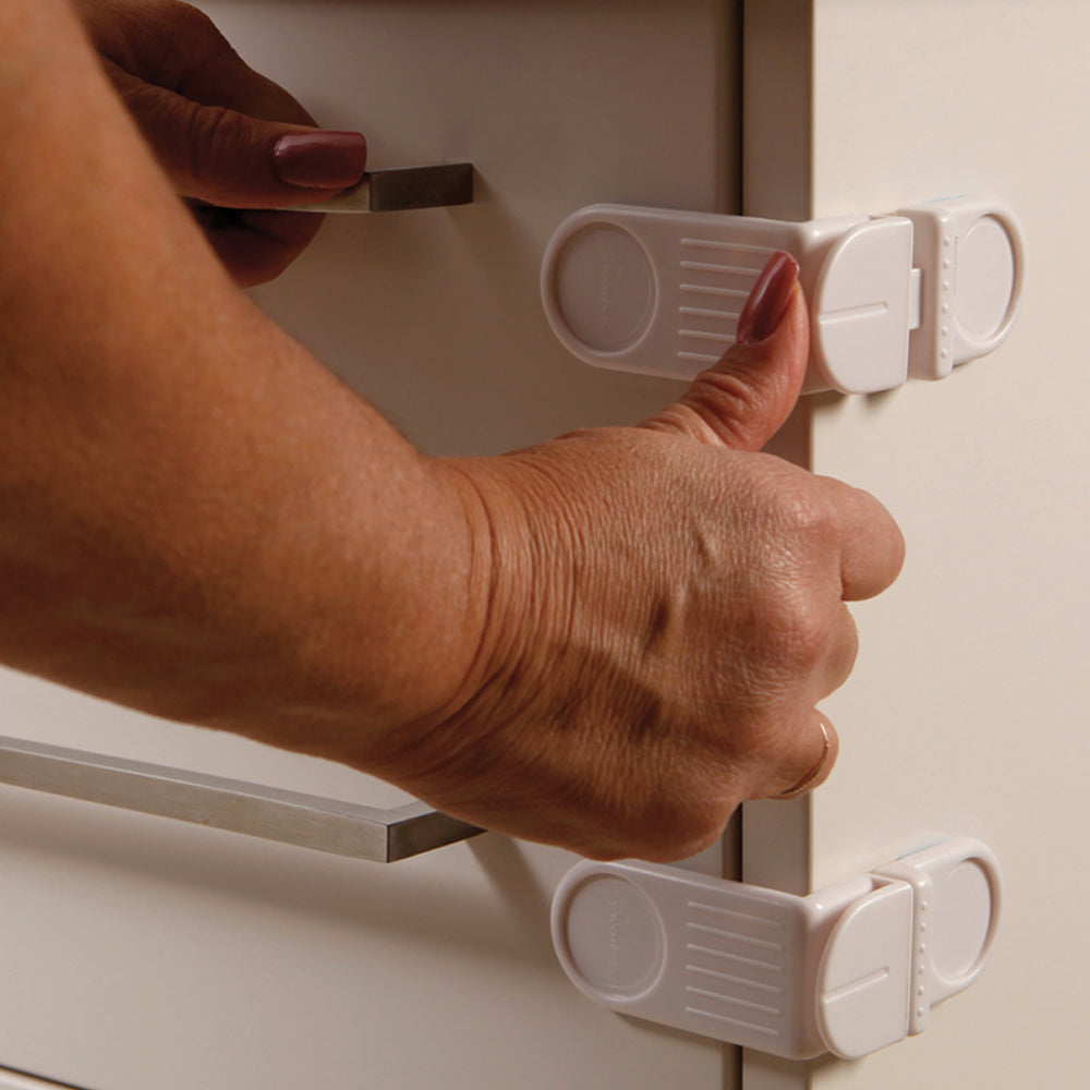 Dreambaby Baby/Toddler Safety/Protection Cabinet/Drawer Angle Lock/Latch WHT (4 Pack) — image 7
