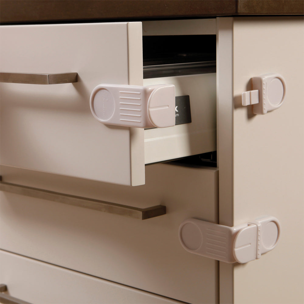 Dreambaby Baby/Toddler Safety/Protection Cabinet/Drawer Angle Lock/Latch WHT (2 Pieces) — image 5