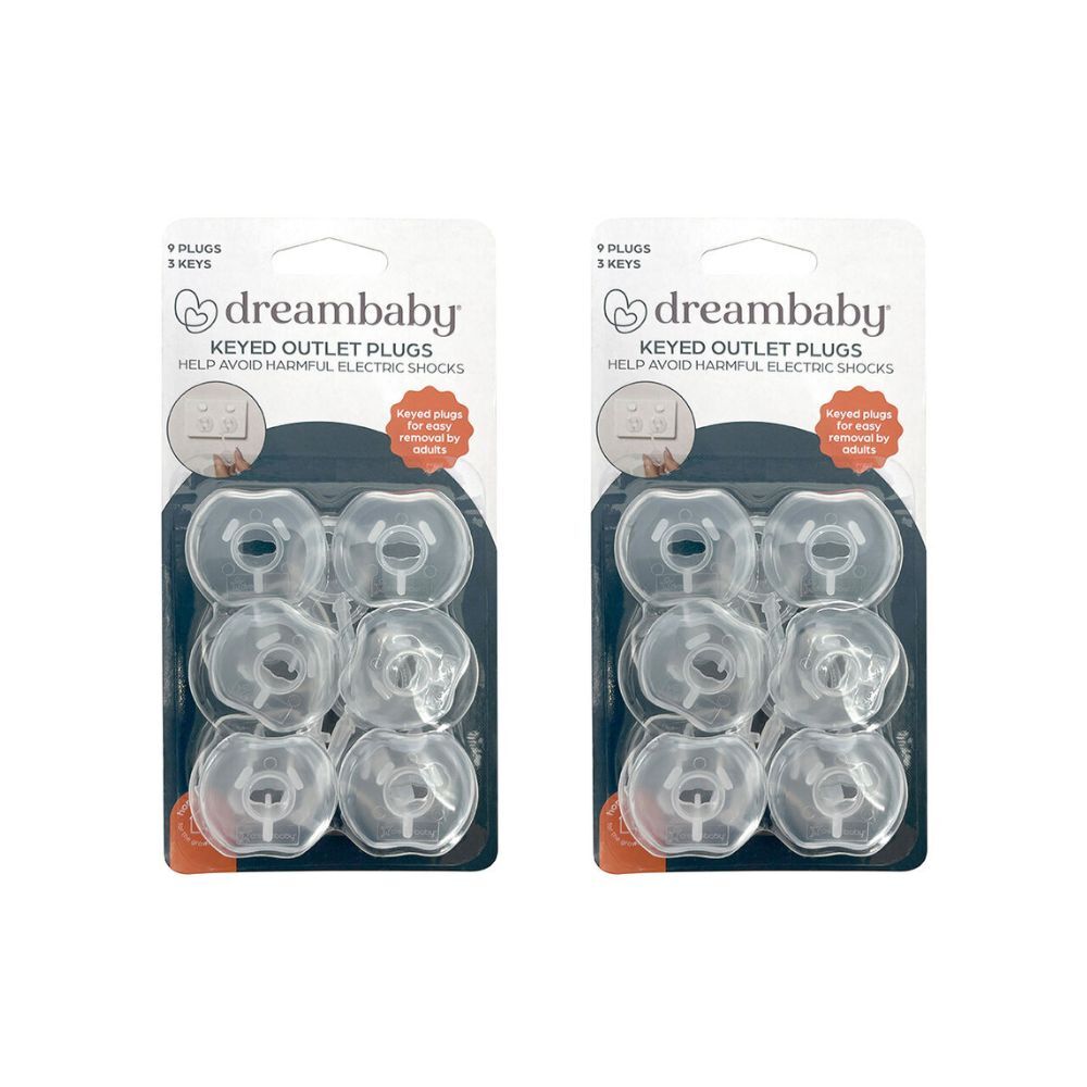 Dreambaby Baby/Child Safety Keyed Outlet Plugs w/3 Keys Clear For AU/NZ Plug (18 Pack)