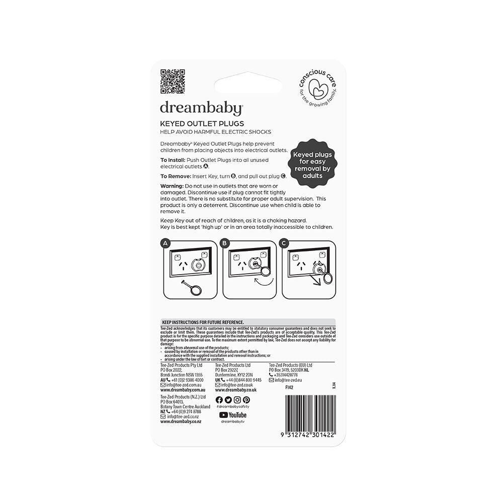 Dreambaby Baby/Child Safety Keyed Outlet Plugs w/3 Keys Clear For AU/NZ Plug (18 Pack) — image 6