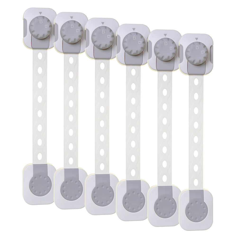 Dreambaby 6pc Dreambaby Twist n Lock Baby/Kids Safety Multi Purpose Latch White/Grey (2 Pack) — image 2