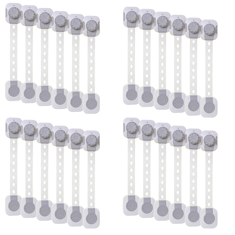 Dreambaby 6pc Dreambaby Twist n Lock Baby/Kids Safety Multi Purpose Latch White/Grey (4 Pack)