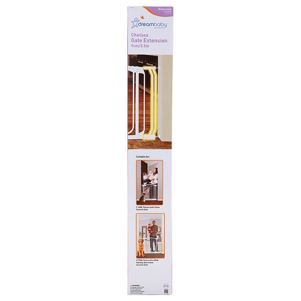 Dreambaby 9cm Chelsea Extension For Baby Safety Gate Protection Barrier White — image 2