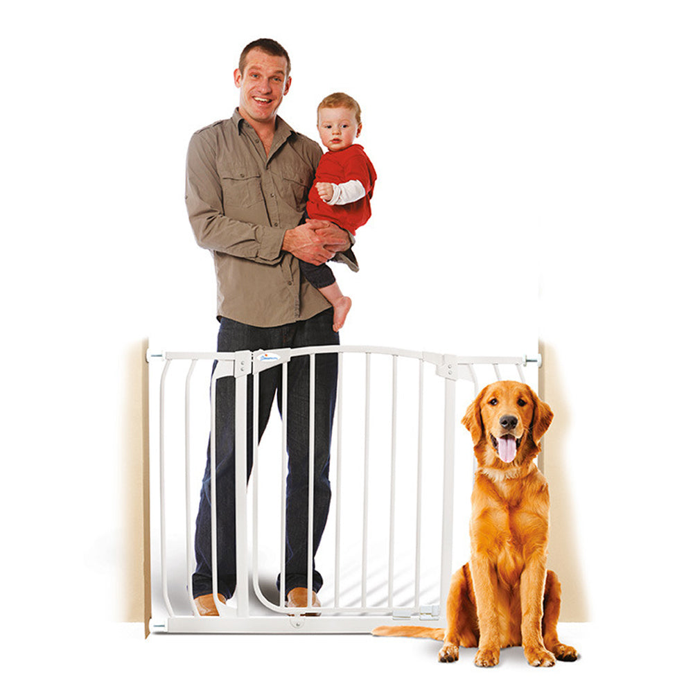 Dreambaby Chelsea 108cm Xtra-Wide Hallway Auto-Close Security Safety Gate White — image 3